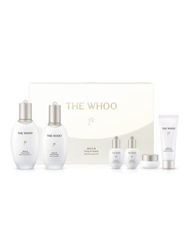 The Whoo skincare product set on a white background