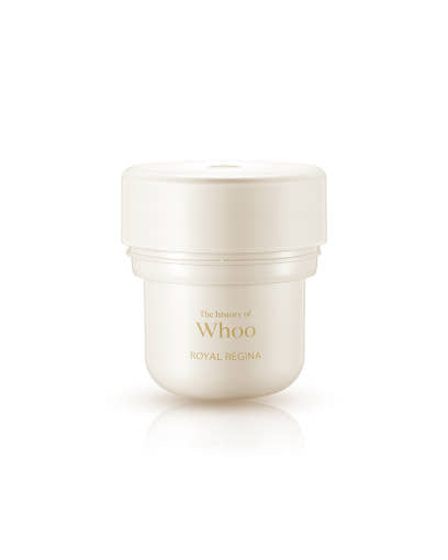 Skincare jar with 'Whoo' branding on a white background